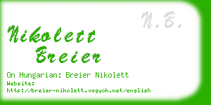 nikolett breier business card